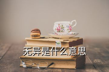 無異是什么意思