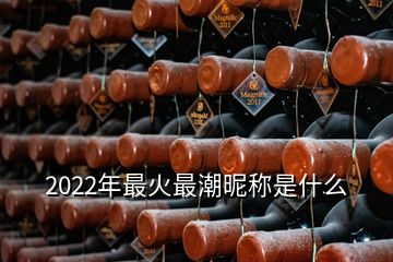 2022年最火最潮昵稱(chēng)是什么