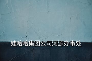 娃哈哈集團公司河源辦事處