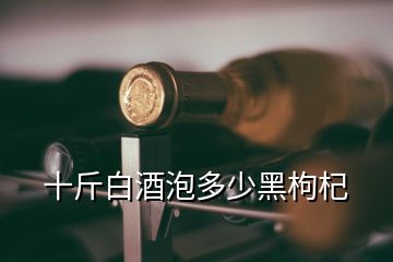 十斤白酒泡多少黑枸杞