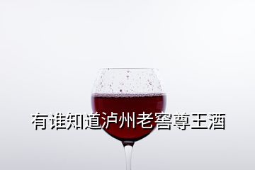 有誰知道瀘州老窖尊王酒