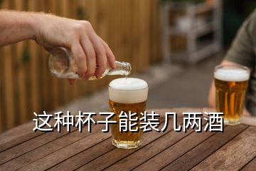 這種杯子能裝幾兩酒