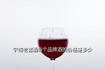 寧城老窖酒每個(gè)品牌酒的價(jià)格是多少