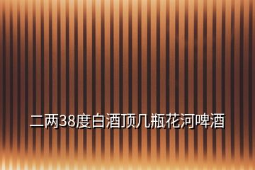 二兩38度白酒頂幾瓶花河啤酒