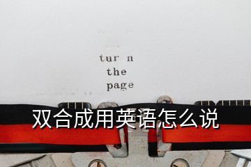 雙合成用英語怎么說