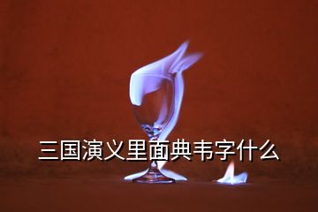 三國演義里面典韋字什么