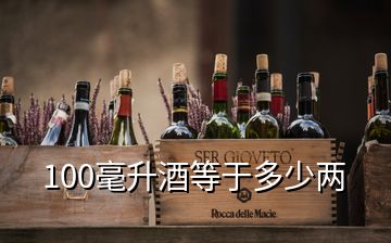 100毫升酒等于多少兩