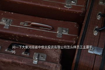 問一下大家河南省中佰文投資有限公司怎么樣員工主要干嗎