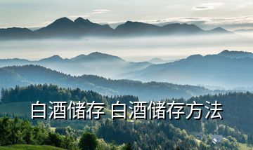 白酒儲(chǔ)存 白酒儲(chǔ)存方法