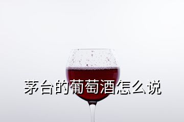 茅臺的葡萄酒怎么說