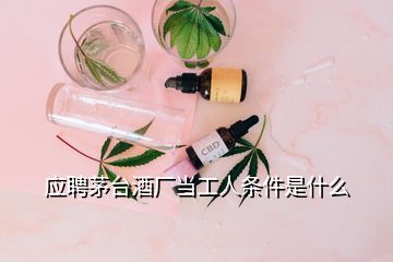 應(yīng)聘茅臺(tái)酒廠當(dāng)工人條件是什么