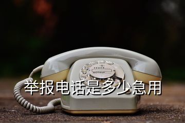 舉報(bào)電話是多少急用