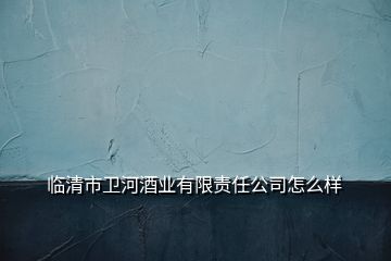 臨清市衛(wèi)河酒業(yè)有限責(zé)任公司怎么樣