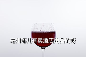 亳州哪兒有賣酒店用品的呀