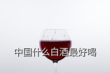 中國什么白酒最好喝