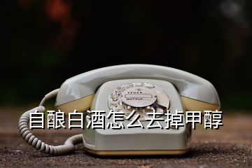 自釀白酒怎么去掉甲醇