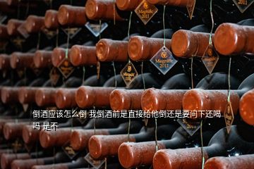 倒酒應(yīng)該怎么倒 我倒酒前是直接給他倒還是要問下還喝嗎 是不