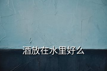 酒放在水里好么