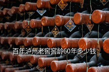 百年瀘州老窖窖齡60年多少錢