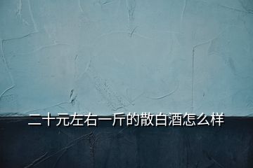 二十元左右一斤的散白酒怎么樣