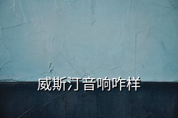 威斯汀音響咋樣