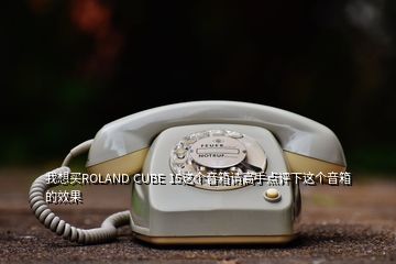 我想買ROLAND CUBE 15這個(gè)音箱請高手點(diǎn)評下這個(gè)音箱的效果