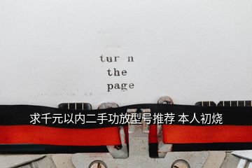 求千元以?xún)?nèi)二手功放型號(hào)推薦 本人初燒