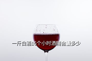 一斤白酒16個(gè)小時(shí)酒精含量多少