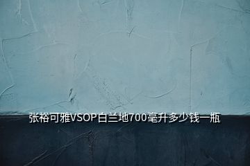 張?？裳臯SOP白蘭地700毫升多少錢一瓶