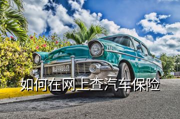 如何在網(wǎng)上查汽車保險(xiǎn)