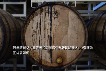 轉(zhuǎn)氨酶調(diào)整方案我因長期喝酒引起轉(zhuǎn)氨酶高達(dá)163查肝功正常要如何