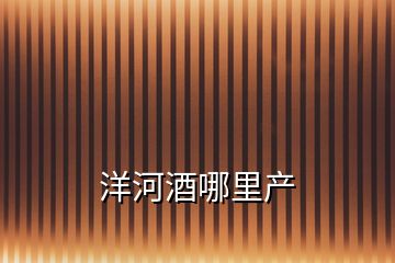 洋河酒哪里產(chǎn)