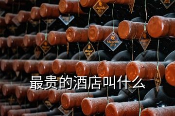 最貴的酒店叫什么