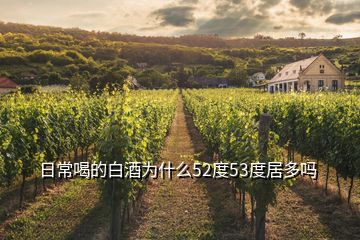 日常喝的白酒為什么52度53度居多嗎