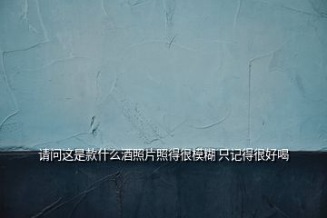 請(qǐng)問(wèn)這是款什么酒照片照得很模糊 只記得很好喝