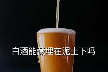 白酒能藏埋在泥土下嗎