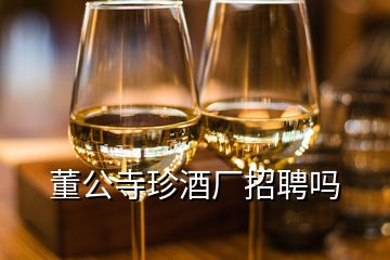 董公寺珍酒廠招聘嗎