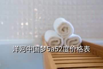 洋河中國夢(mèng)5a52度價(jià)格表