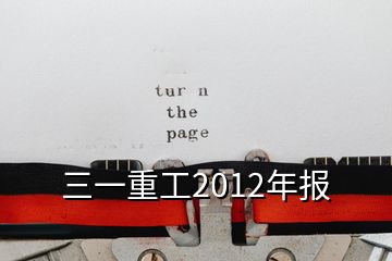 三一重工2012年報