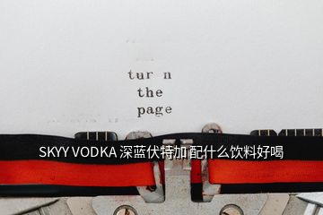 SKYY VODKA 深藍(lán)伏特加 配什么飲料好喝