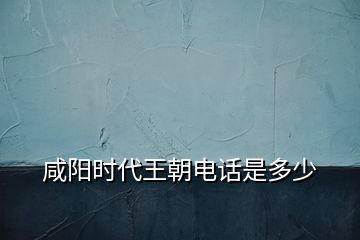 咸陽(yáng)時(shí)代王朝電話是多少