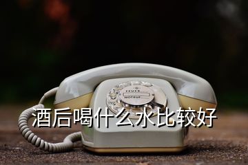 酒后喝什么水比較好