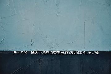 瀘州老窖一桶天下酒尊濃香型白酒52度500ML多少錢(qián)