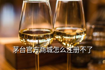 茅臺(tái)官方商城怎么注冊(cè)不了