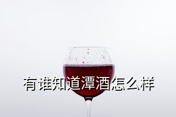 有誰知道潭酒怎么樣