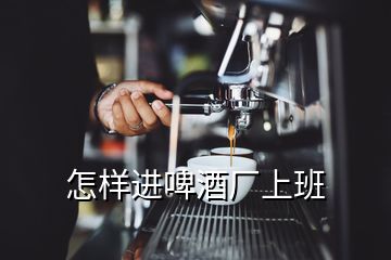 怎樣進(jìn)啤酒廠上班