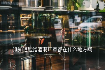 誰(shuí)知道臉譜酒啊廠(chǎng)家都在什么地方啊