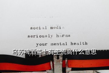 烏蘇啤酒蓋上有主流高什么意思