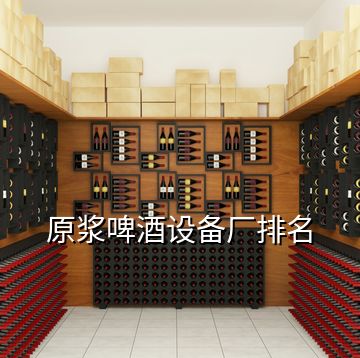 原漿啤酒設備廠排名