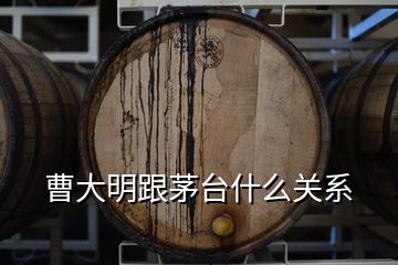 曹大明跟茅臺(tái)什么關(guān)系